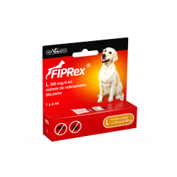 FIPREX "L" 300mg/4ml spot-on 1 pipeta (roztwór do nakrapiania dla psów o masie 20-40 kg )